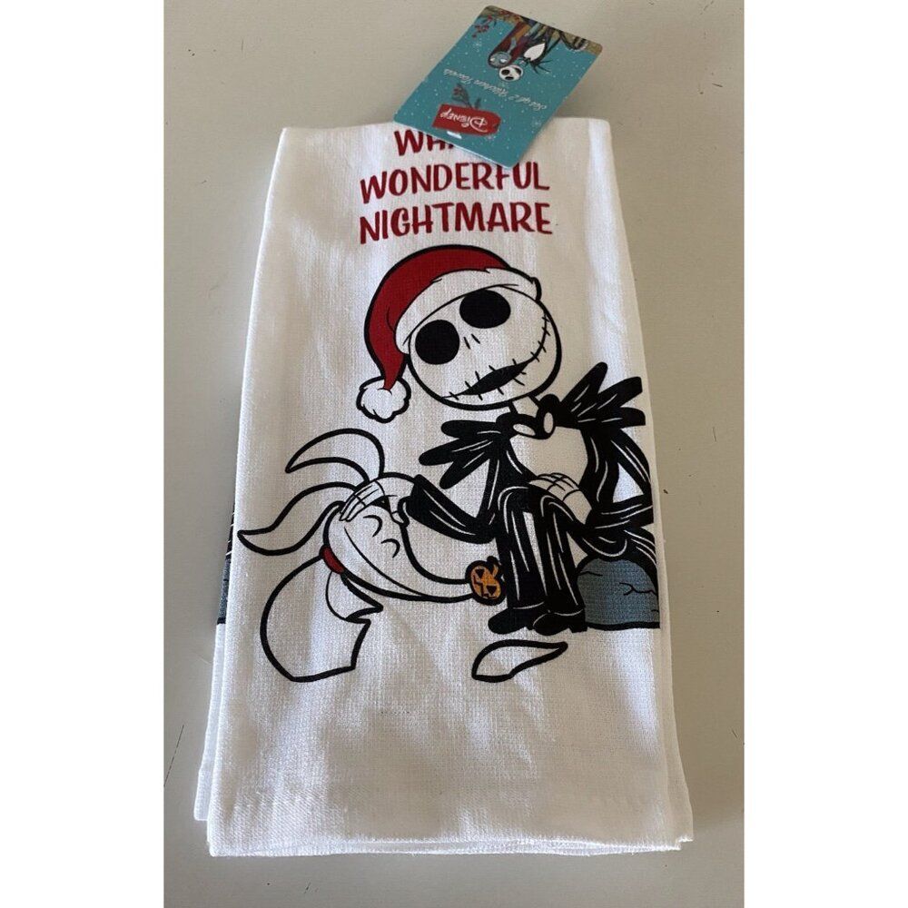 2 Pack‎ Disney Jack Skellington Zero Nightmare Before Christmas Kitchen Towels